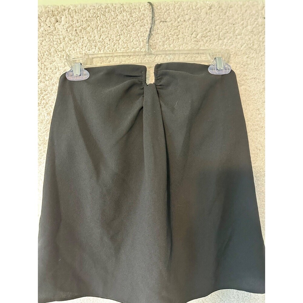 J Crew Strapless BLACK Drapey Crepe Bustier Top Blouse‎ Size 00 - Picture 2 of 11